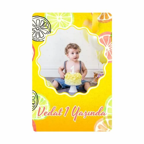 Limon Temalı Doğum Günü Magneti